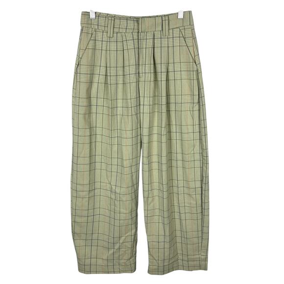 Urban Outfitters Oversized Plaid Tartan Wide Leg Trouser Pants 0 - Picture 1 of 7